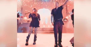 On October 1 in Nashville, Tennessee country artist Carrie Underwood joined rock band Papa Roach during their show to perform their powerful rendition of "Leave A Light On (Talk Away The Dark)."