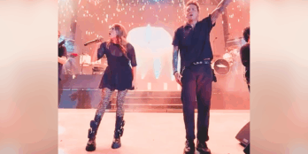 On October 1 in Nashville, Tennessee country artist Carrie Underwood joined rock band Papa Roach during their show to perform their powerful rendition of "Leave A Light On (Talk Away The Dark)."