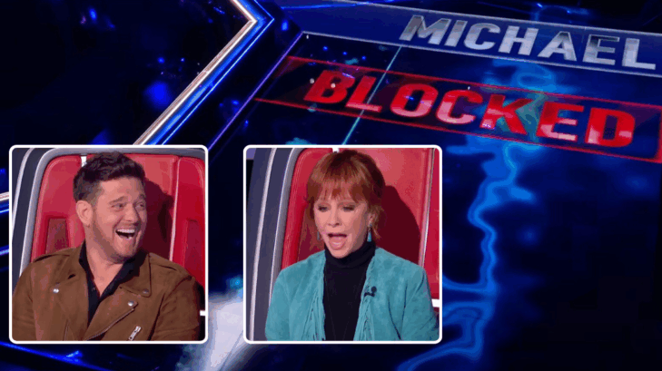 Michael Buble blocked Reba McEntire on The Voice