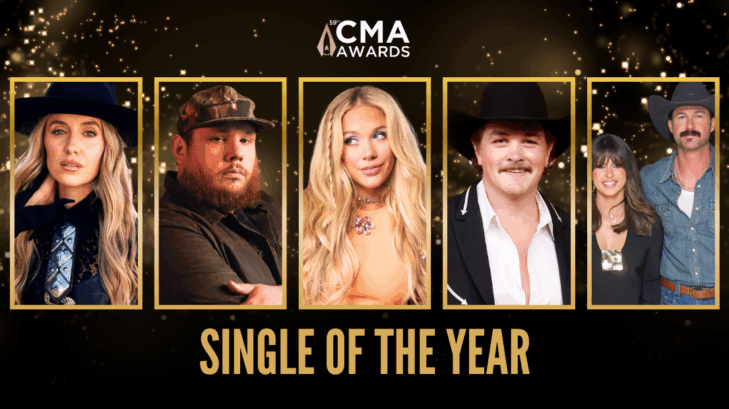 The nominees for Single of the Year are Lainey Wilson, Luke Combs, Megan Moroney, Zach Top, and Ella Langley and Riley Green