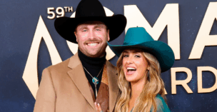 Lainey Wilson and her fiancé Duck Hodges at the CMA Awards in 2025