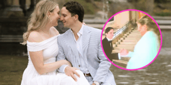 Captured in a viral video, a couple recreated Morgan Wallen's iconic concert walkouts by doing a walkout of their own as they entered their wedding reception venue.