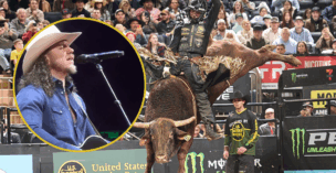 At the kickoff for Round 3 of the PBR Unleash The Beast Buck Off at Madison Square Garden on Jan. 11, Christian artist Brandon Lake led attendees in worship. He also met with the competitors backstage.