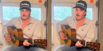 From his garage, country artist Zach Top performed an acoustic rendition of his song "When You See Me."
