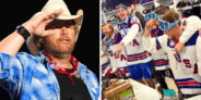 US Men's Hockey Team sings Toby Keith song after winning Olympic gold