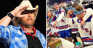 US Men's Hockey Team sings Toby Keith song after winning Olympic gold