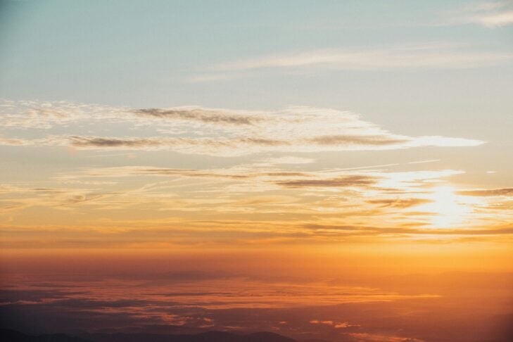 Photo of sunrise from the summit of Mount Mitchell, the tallest peak on the east coast