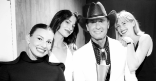 Faith Hill and Tim McGraw with daughter Audrey and daughter Maggie at ACM Honors 2023