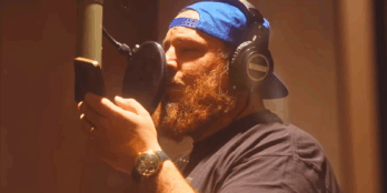 Luke Combs performs his new song "I Ain't No Cowboy" in the studio