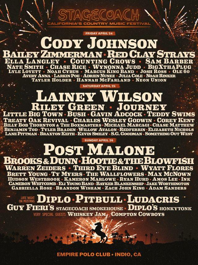 stagecoach lineup