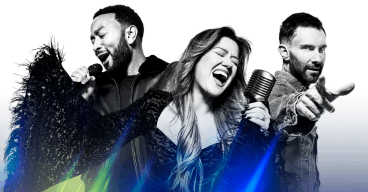 Voice Season 29 coaches John Legend, Kelly Clarkson, and Adam Levine
