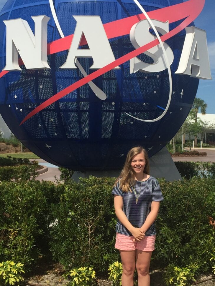 Young Anne Wilson at Kennedy Space Center